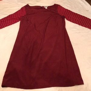 Red knee length dress